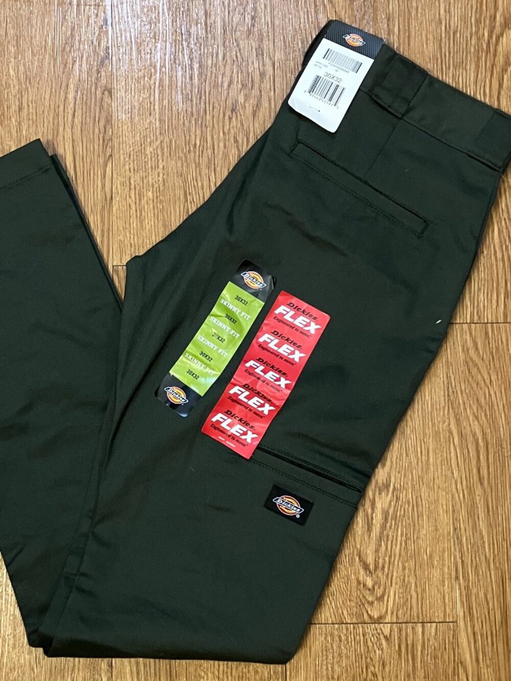NWT Dickies FLEX Skinny Straight Double Knee Work Pants Olive WP811